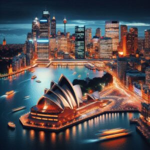 Wisata malam Sydney Harbour