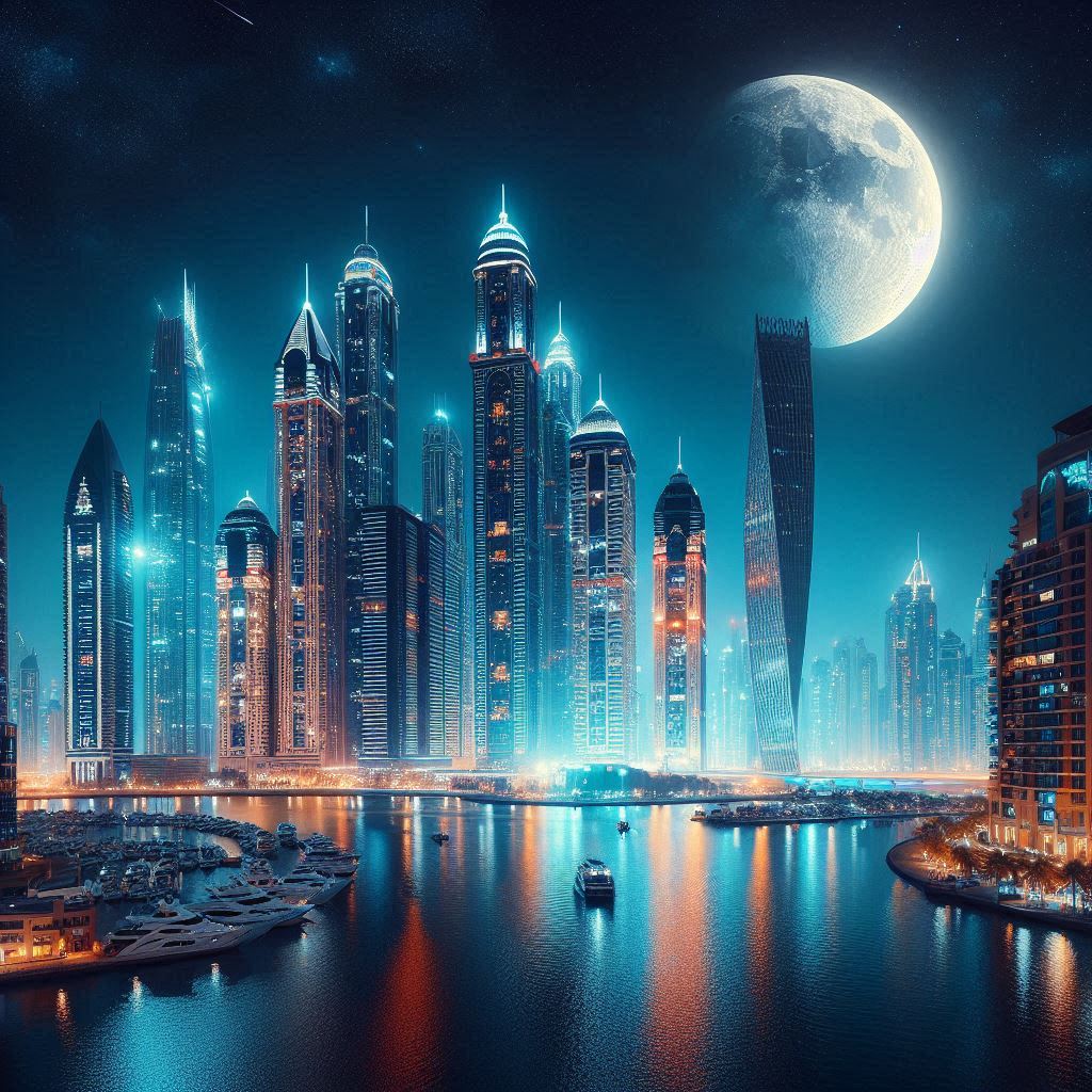 Keindahan malam Dubai